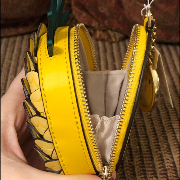 NWT-Kate Spade-Pineapple Marlee Large Zip Wallet & Pineapple Novelty Coin Purse - Picture 11 of 12